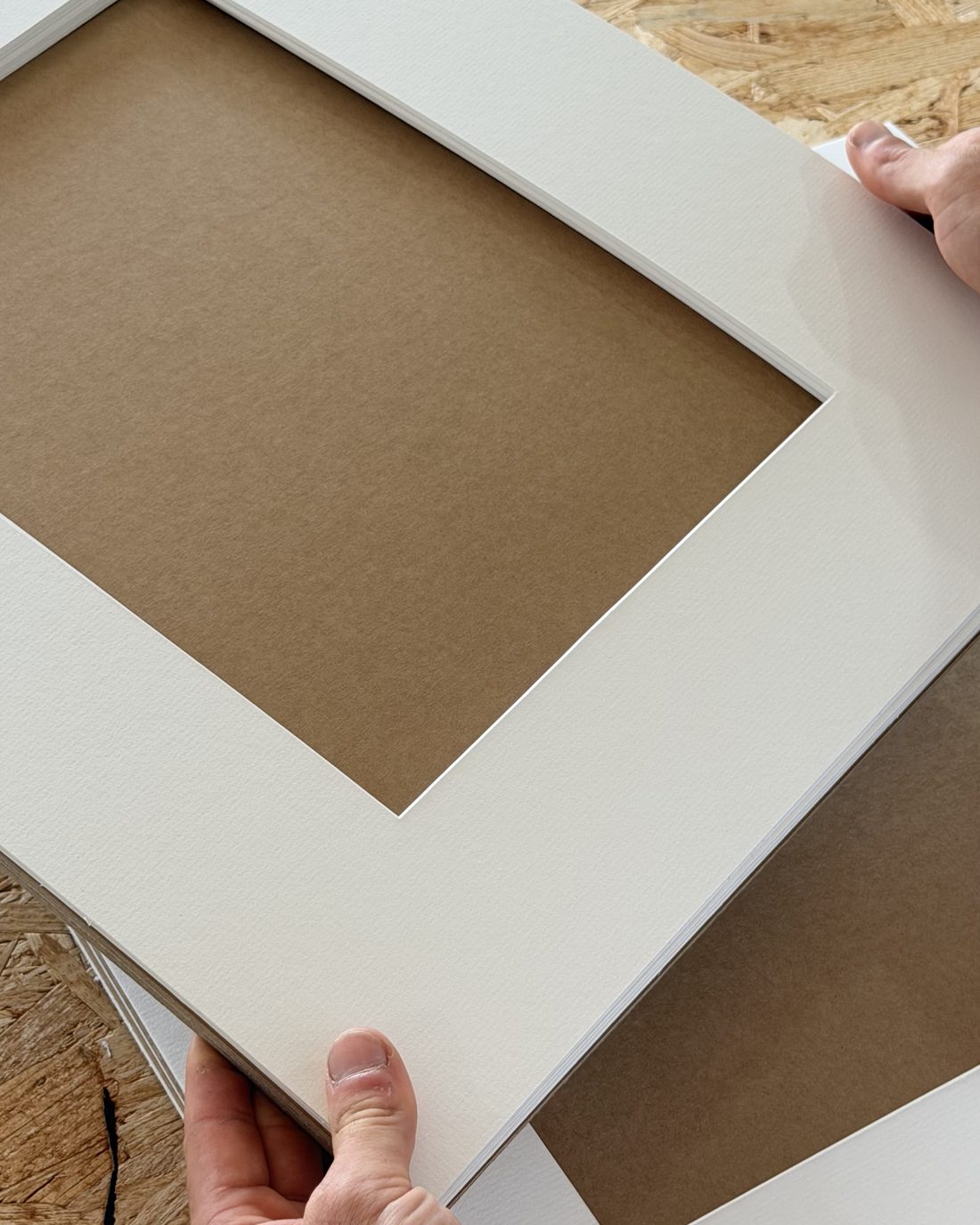 A custom cut mount for picture framing in Tenby